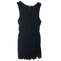 Forever 21 Black Pleated Cut Out Front Peephole Sleeveless Dress - £11.45 GBP
