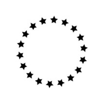 2x European Union circle of stars Flag Vinyl Decal Sticker Different colors &amp; si - £3.50 GBP+