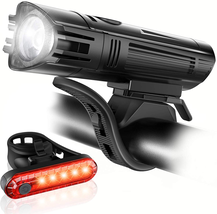 Ultra Bright USB Rechargeable Bike Light Set, Powerful Bicycle Front Hea... - $24.87