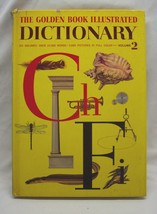 Vintage 1951 Golden Book Illustrated Dictionary Vol. 2 Children&#39;s Hardcover Book - £11.68 GBP