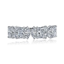 2 Carats Lab Grown Radiant Pear Diamond Floral Wedding Band 14k White Gold - £931.34 GBP