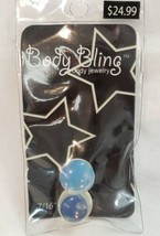 Ear Piercing Plugs 0000 Gauge Single Flare Opal Acrylic Earring 7/16 Silver Moon - $8.80