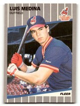 1989 Fleer #411 Luis Medina    Cleveland Indians Baseball Cards EX/NM ID:58294 - £1.32 GBP