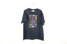 Vtg Disney Mens Large Faded Spell Out Mary Poppins Short Sleeve T-Shirt Black - $44.50