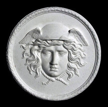 Hellenistic and Roman Hermes Mercury sculpture plaque (white finish) - $19.79