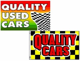 3x5 Quality Used Cars Auto Dealer And Quality Cars Auto Poly Flag Set Of 2 - £22.92 GBP