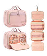 Travel Hanging Toiletry &amp; Jewelry Organizer Bag – Pink, 10×7.2×4.2″ - $26.99