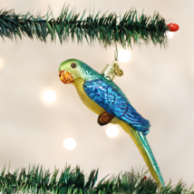 Old World Christmas Parakeet Pet Bird Glass Christmas Ornament 16038 - £11.09 GBP