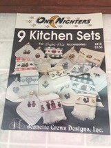 One Nighters 9 Kitchen Sets Cross Stitch Leaflet Patterns  #418 - £6.75 GBP