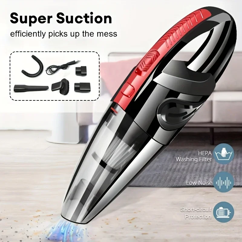 Handheld Vacuum Car Vacuum Cleaner Cordless Mini Portable Pet Hair Vacuum for - £32.70 GBP