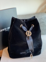 New Giorgio Armani Beauty Cosmetic Makeup Drawstring Bag Metal Stopper VIPGift - £27.97 GBP