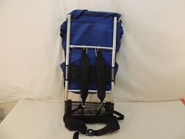Custom Aluminum Frame Hiking, Camping, Outdoors, Backpack Blue Multi Pocket - $63.35