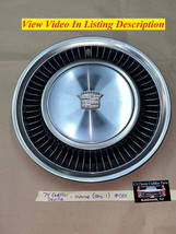 Oem 74 Cadillac Deville 15&quot; Turbine Hubcap Wheel Cover W/CREST Emblem #001 (One) - £62.53 GBP