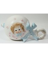 Vintage Napcoware Ceramic Baby Rattle Vase Planter Cute Dog - €19,34 EUR
