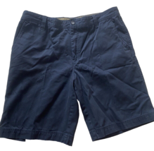 Izod Saltwater Chino Shorts Size 36 Mens Dark Navy Blue 100% Cotton Pockets - $31.43