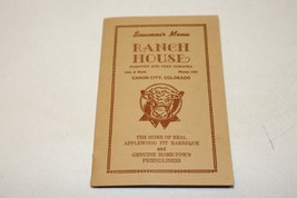Ranch House Souvenir Menu Canon City Colorado 1950&#39;s Dorothy &amp; Glen Eubanks - £11.82 GBP