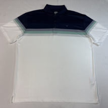 CALLAWAY GOLF OPTI-DRI POLO SHIRT Chevron Color Blocked Men’s X-LARGE - $29.68
