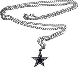 NFL Siskiyou Sports Fan Shop Dallas Cowboys Chain Necklace with Small Ch... - $9.85