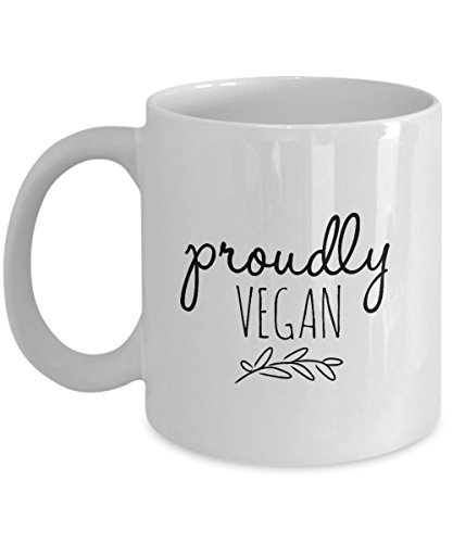 Perfect Funny Gifts PROUDLY VEGAN MUG - Unique Coffee Mug for Vegan - Cute Veget Item image 2