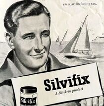 1953 Silvifix Mens Hair Cream Advertisement Beauty Sphere UK Import E90A - $366.69 MXN