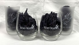 4 New Remy Martin Fine Champagne Cognac Frosted &amp; Clear Glasses Centaur Logo - £31.60 GBP