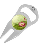Pink Lotus Flower Golf Ball Marker Divot Repair Tool Bottle Opener - £9.40 GBP
