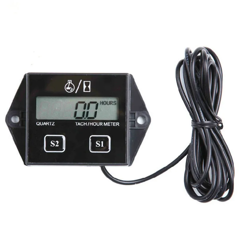 Digital Engine Tach Hour Meter Tachometer Gauge for Boat Motor Motorcycle - £18.08 GBP