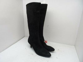 Impo Women&#39;s Norris Knee-High Side-Zip Dress Heels Black Leather Size 9.5M - £44.82 GBP