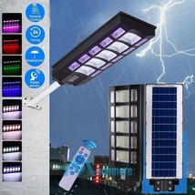 500W Led Solar Street Light Rgb Color Changing Yard Garden Road Lamp Dus... - $143.99