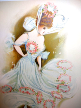 Victorian Art Print New York Show Girl Maud Stumm Litho Art 1907 Original Daly&#39;s - £19.87 GBP