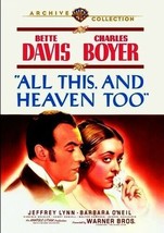 All This, and Heaven Too DVD (1940) - Bette Davis, Charles Boyer, Jeffrey Lynn - £52.87 GBP