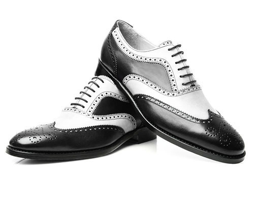 New Handmade Luxury Men's Shoes Good Year Welted Tuxedo Brogue leather Shoes 20