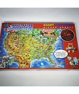 Dino&#39;s Illustrated Giant Map of the USA Jigsaw Puzzle 500 Large Pieces 2... - £15.14 GBP