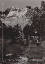 Postcard South Dakota Mount Rushmore Gutzon Borglum Sculptor  Lower Right 6 x 4&quot; - £3.90 GBP