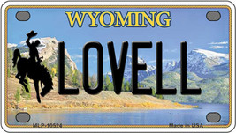 Lovell Wyoming Novelty Mini Metal License Plate Tag - $20.46 CAD