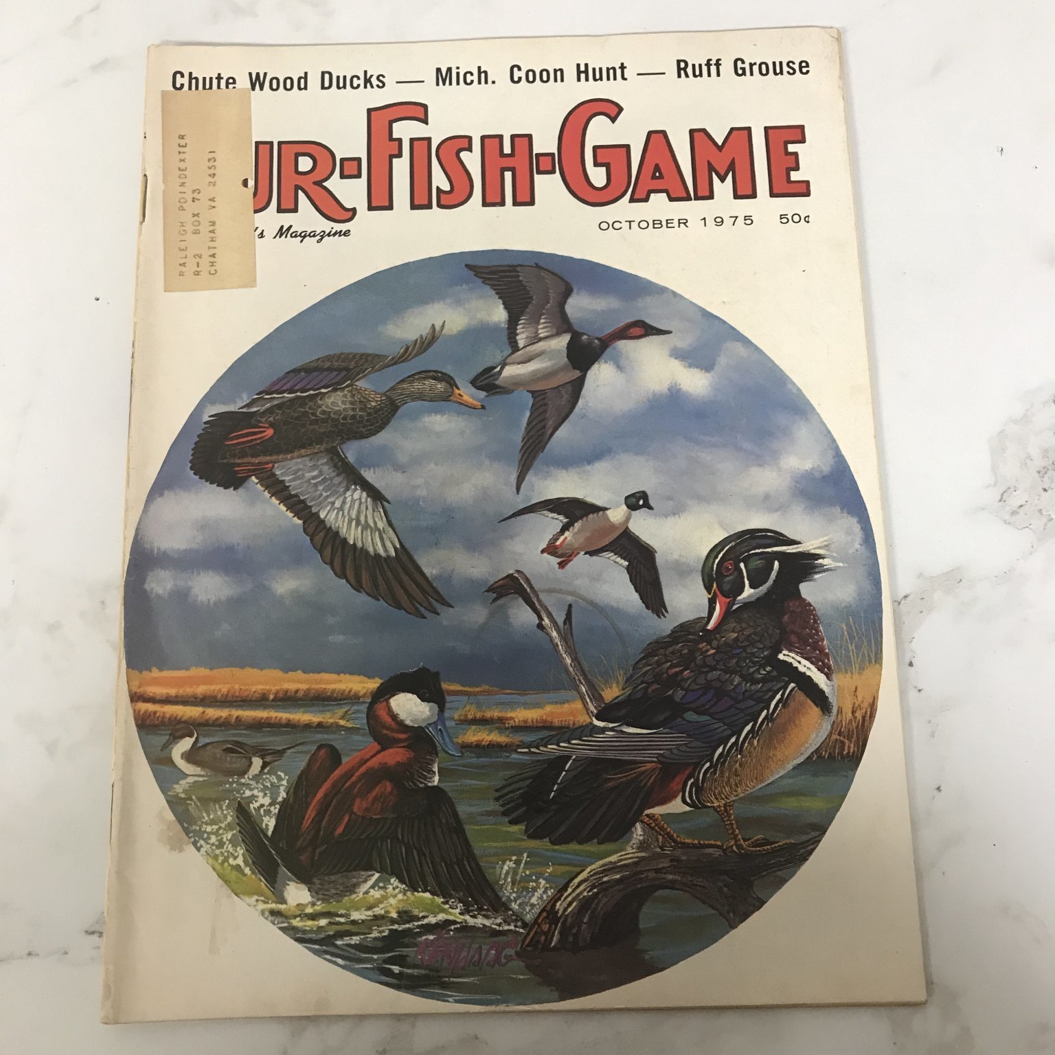 Fur-Fish-Game October 1975 Illustrated Hunting Magazine ooutdoorsmen - $8.85