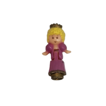 Vintage 1992 Bluebird Polly Pocket Starlight Castle Figure Pink Dress Gold Crown - £14.27 GBP