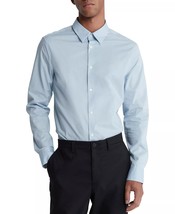 Calvin Klein Men&#39;s Slim-Fit Refined Button-Down Shirt Celestial Blue-XL - £30.91 GBP