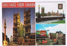England UK Postcard Greeting From London Multi View - $2.17