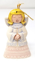 Angel Singing Choir Christmas Ceramic Ornament Ceramic Hand Painted Vintage - $12.30