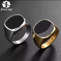 Anillo punk y rock para hombre, joya de acero inoxidable 316L lisa, joyería - $20.45