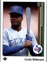 1989 Upper Deck 465 Curtis Wilkerson  Texas Rangers - £0.78 GBP