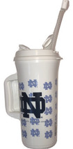 University Of Notre Dame Multi-Logo Whirley Tall Plastic Mug W/ Lid - $264.22 MXN