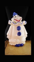 Vintage Metlox  cookie jar - Blue &amp; White Clown - figural pottery - poppytrail C - £114.10 GBP