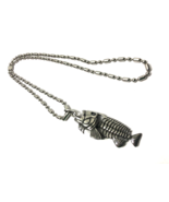 Stainless Steel FISH BONES with Jump ring Fish Hook 28&quot; Necklace &amp; Penda... - $376.19 MXN
