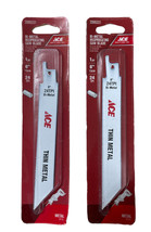 Ace 6&quot; 24 TPI Bi-Metal Reciprocating Saw Blade Thin metal  (#2099331) Pack of 2 - £11.86 GBP
