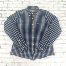 Hollister Shirt Boys Youth XL Blue Plaid Long Sleeve Button Up Cotton Pr... - £14.38 GBP