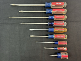 9 Craftsman Slotted / Straight Slot / Flat Screwdriver Set USA 9 Pieces - $34.65