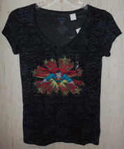 NWT WOMENS SPARKLY SUPERMAN BLACK &amp; GRAY PRINT T-shirt   SIZE XL - £14.91 GBP