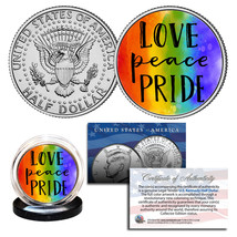 LGBT PRIDE Rainbow Love Peace Official Legal Tender JFK Half Dollar U.S. Coin - £6.84 GBP